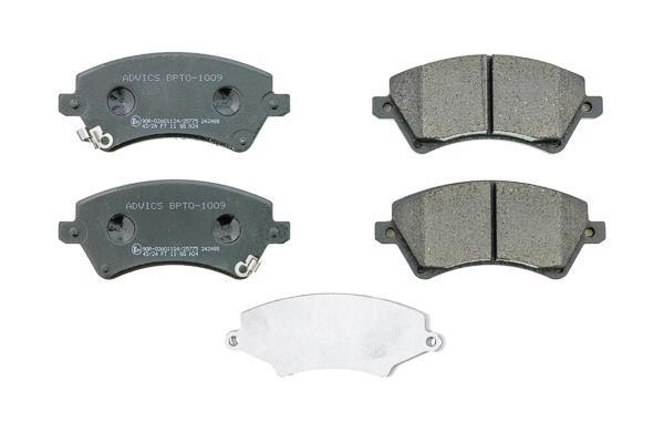 Jeu de 4 plaquettes de frein AISIN ref. BPTO-1009